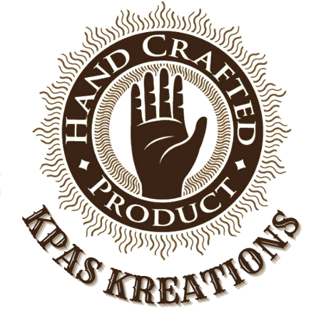 A hand crafted product logo for kpas kreations