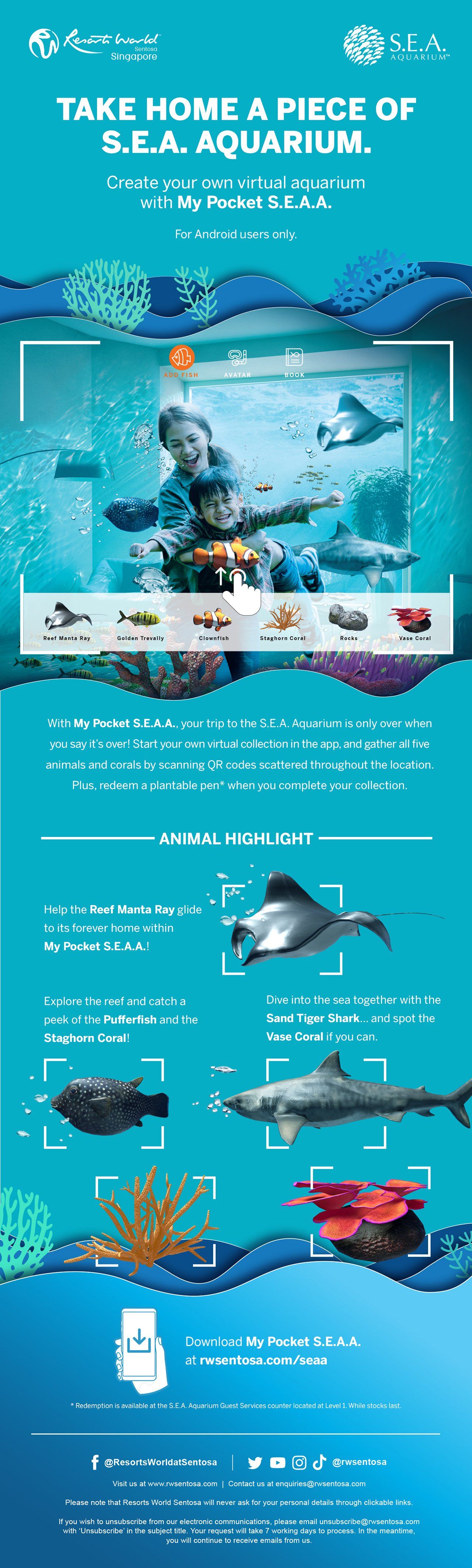 S.E.A. Aquarium AR App Poster