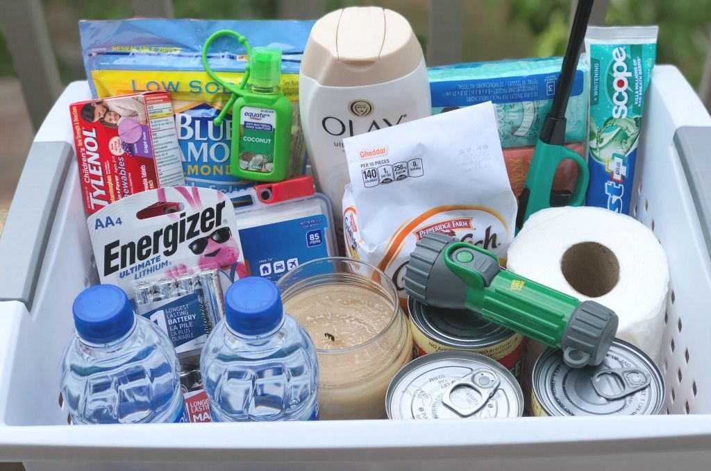 Organized emergency supply bins