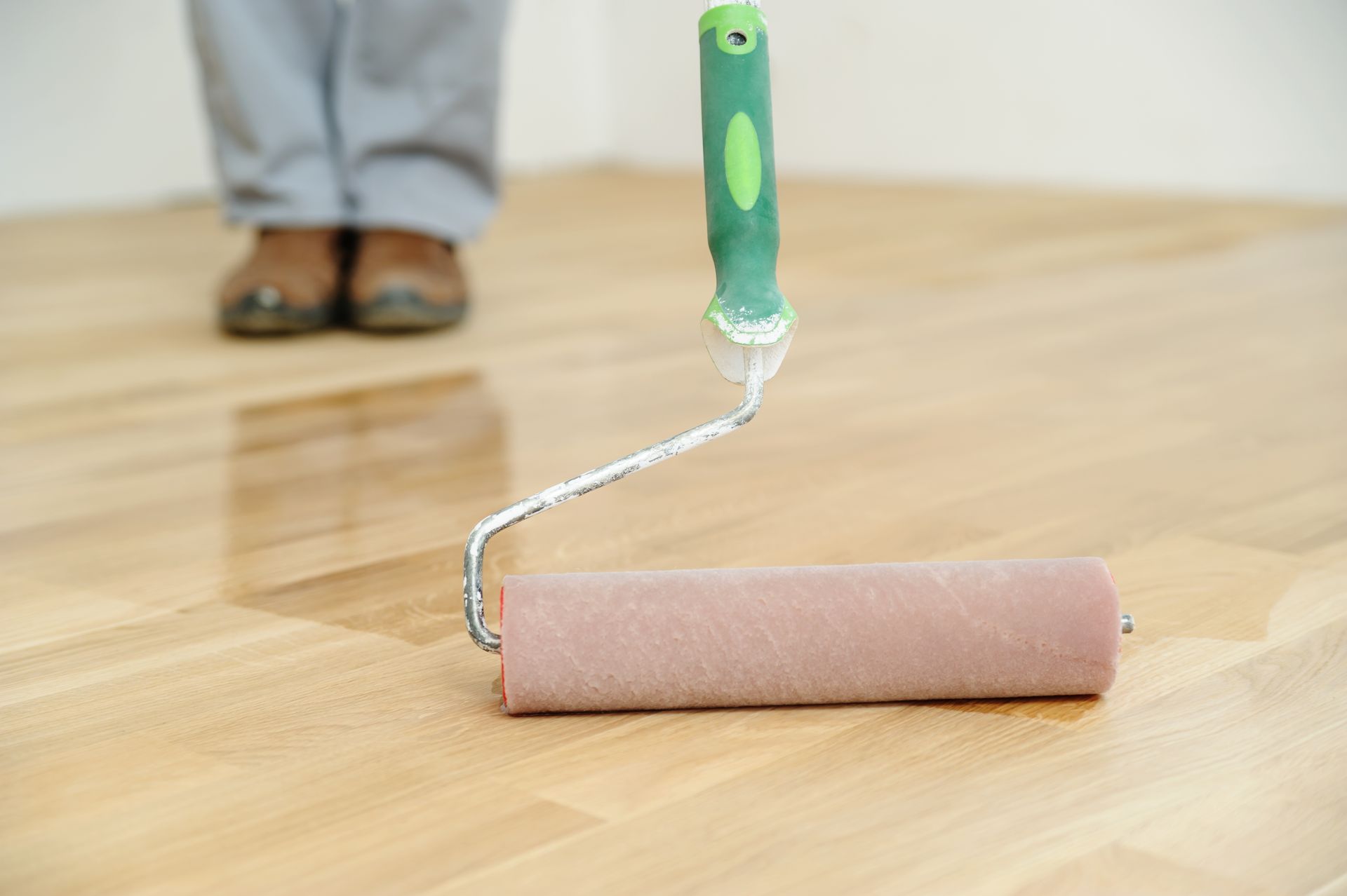 Worker Cleaning an Office
