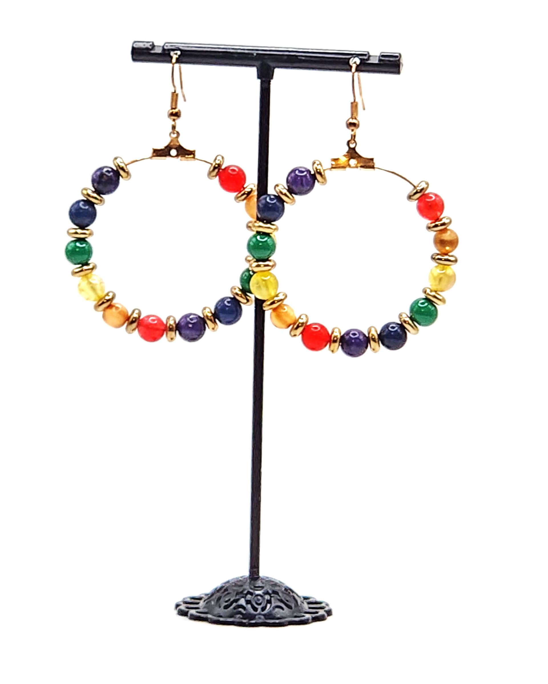 Pride Radiant Round Crystal Earrings