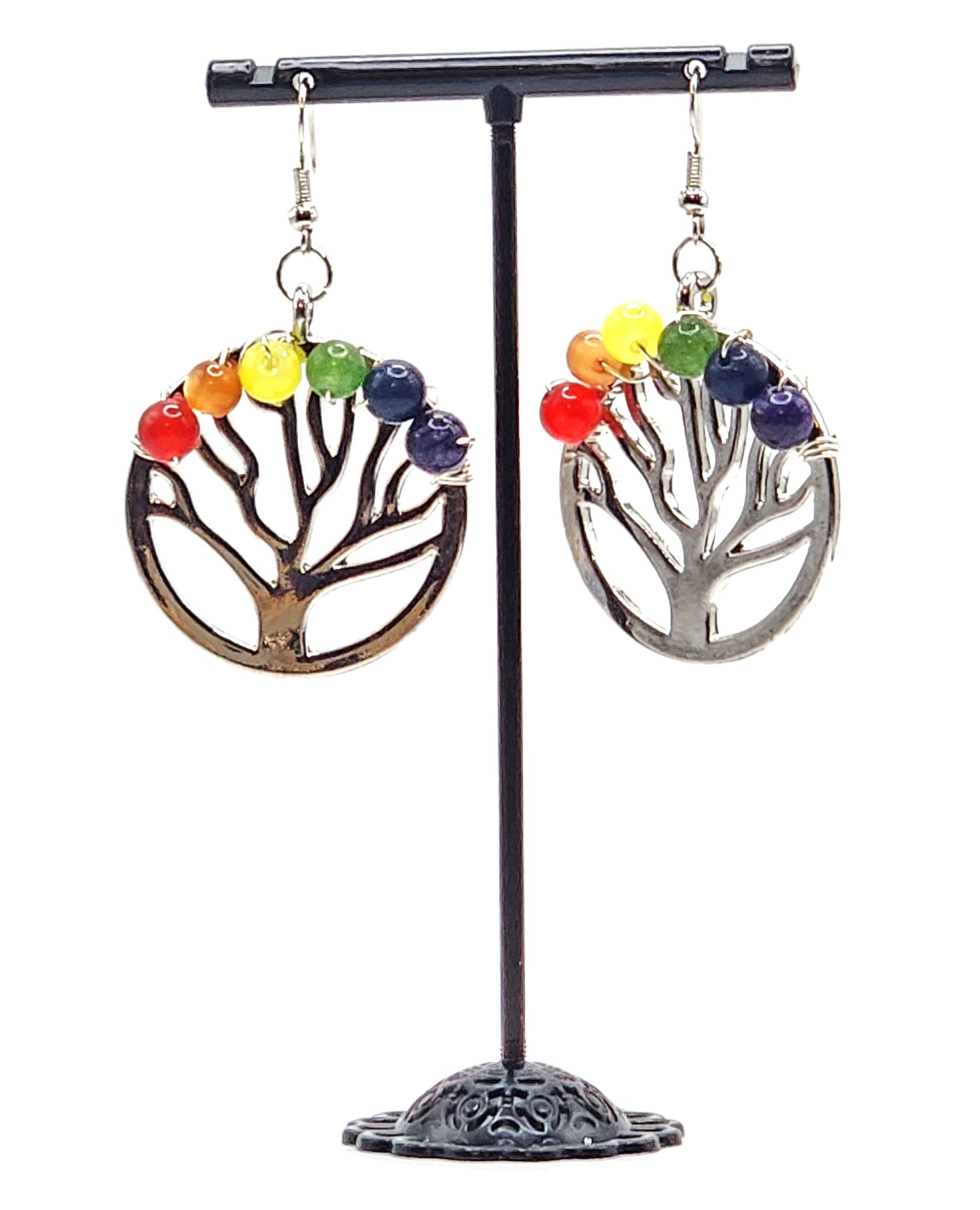 Pride Tempting Tree Crystal Earrings