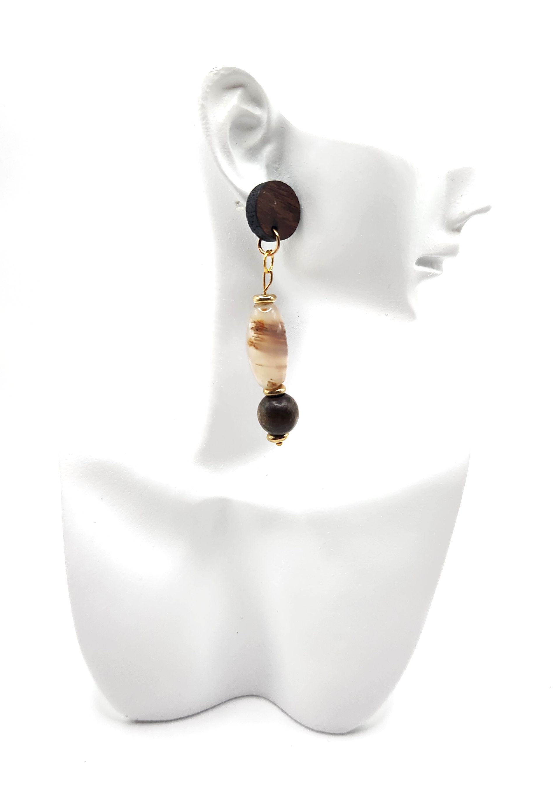 Botswana Agate Crystal Earrings