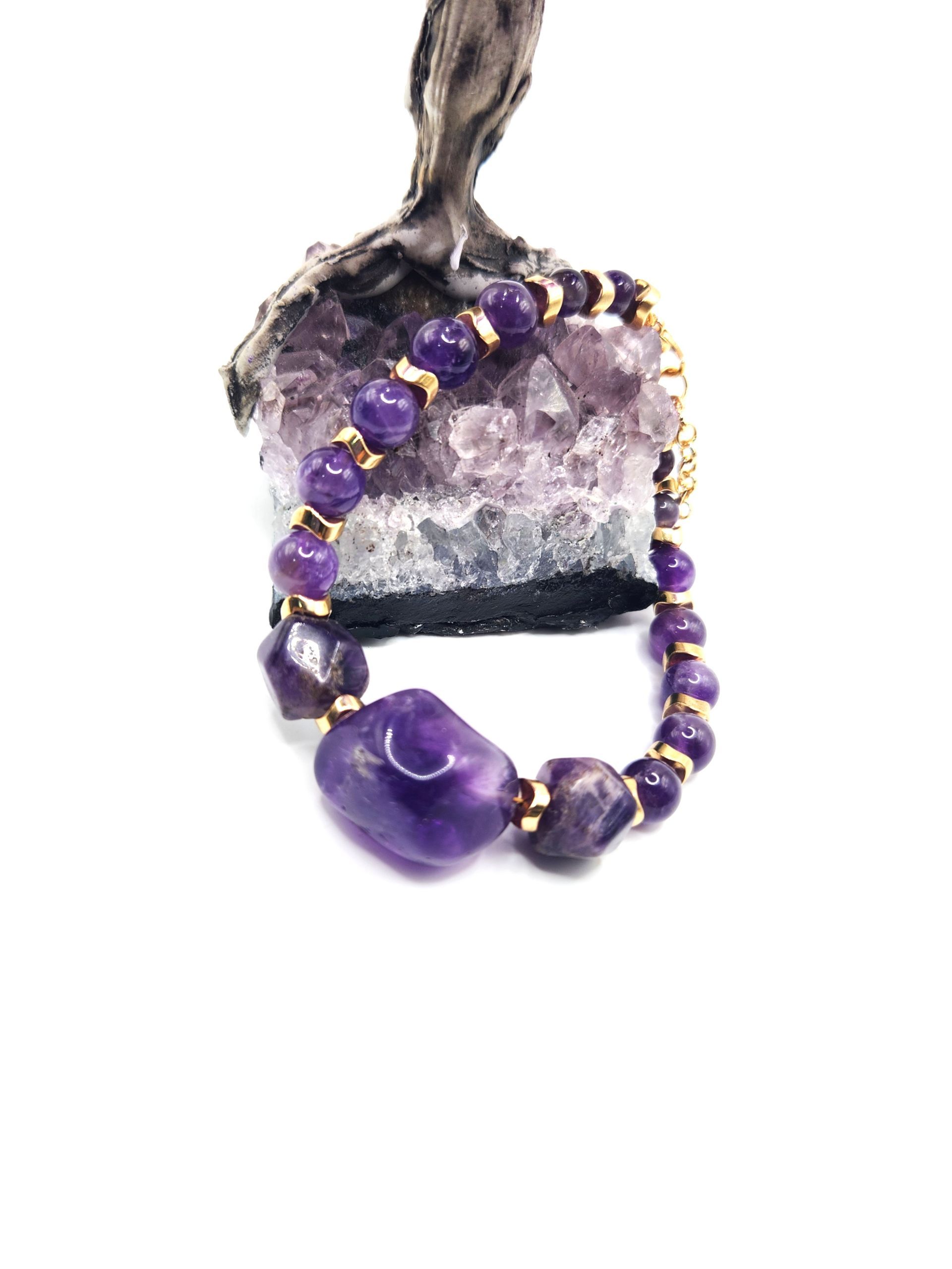 Abating Amethyst Crystal Bracelet