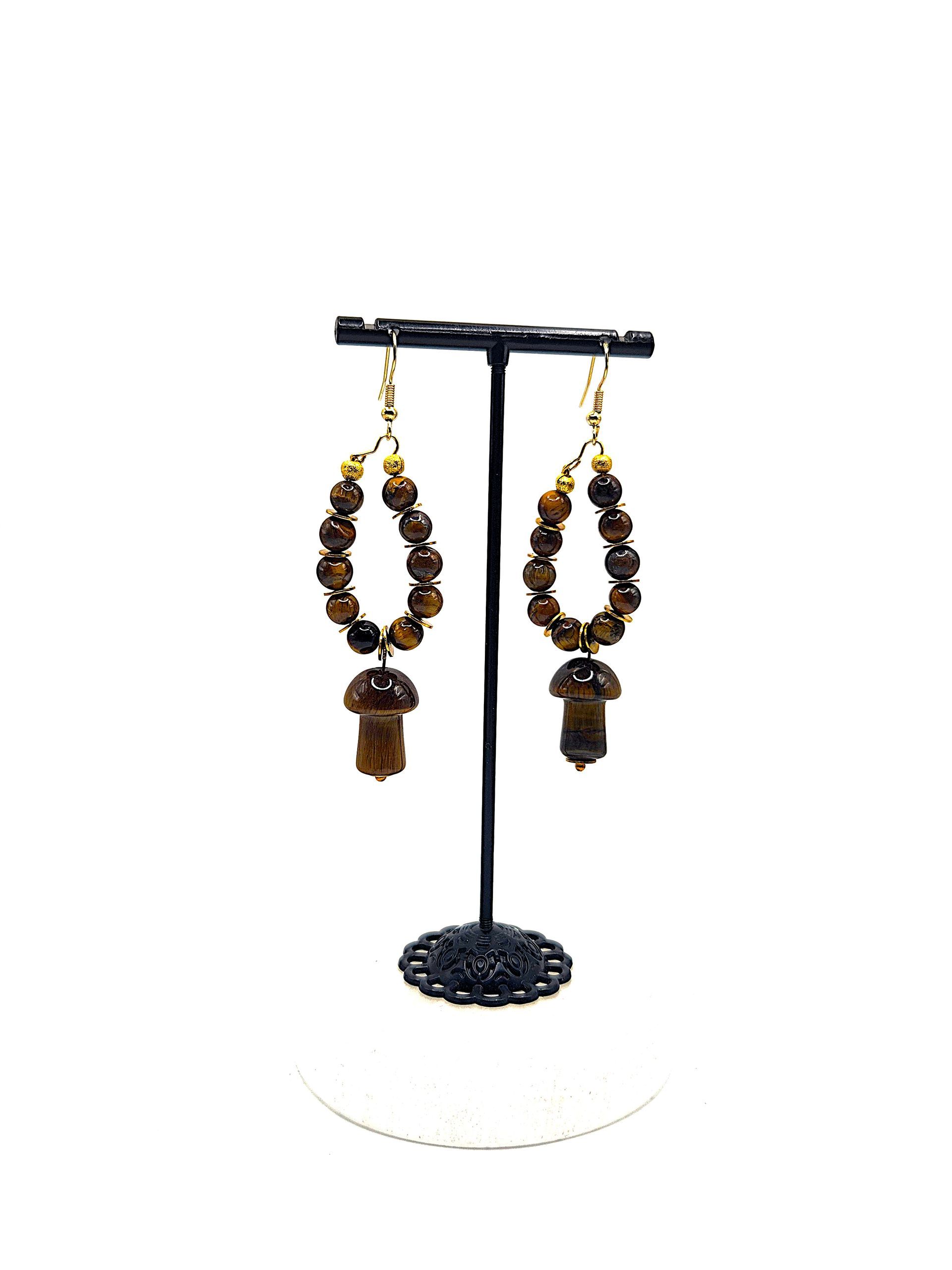 Mighty Mushroom Crystal Earrings