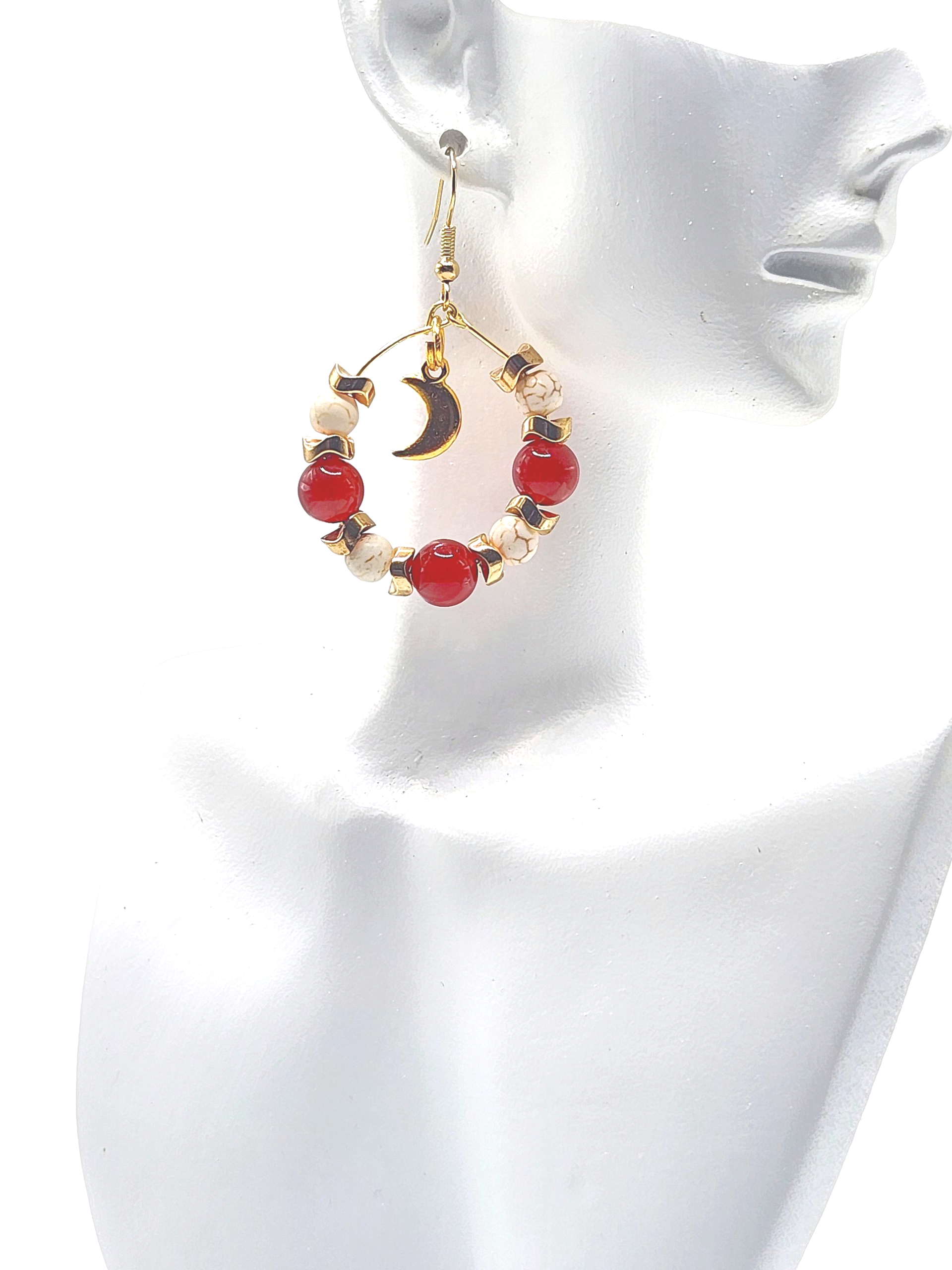 Celestial Carnelian Moon Crystal Jewelry Set