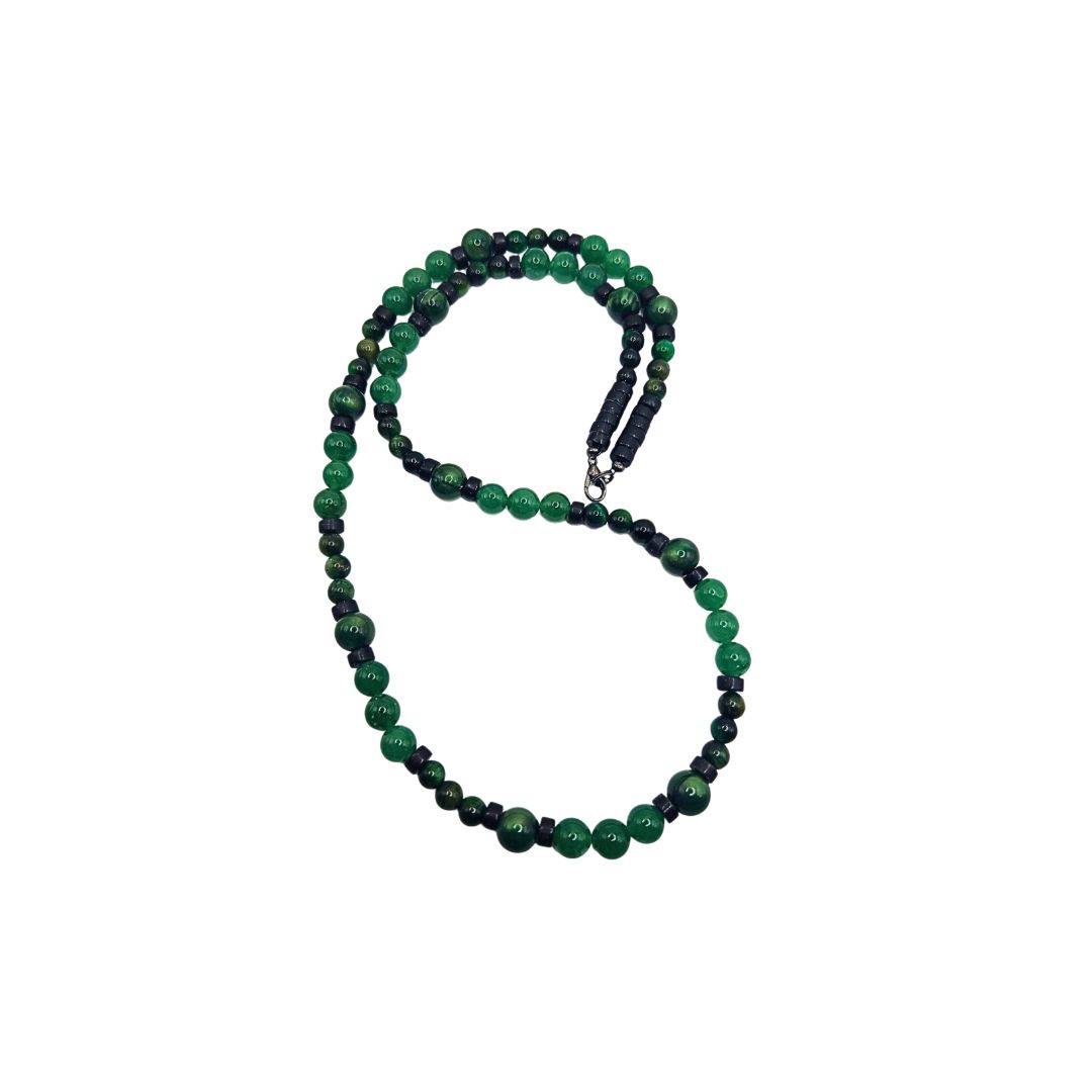 Abundant Aventurine Tiger’s Eye Crystal Necklace for Men