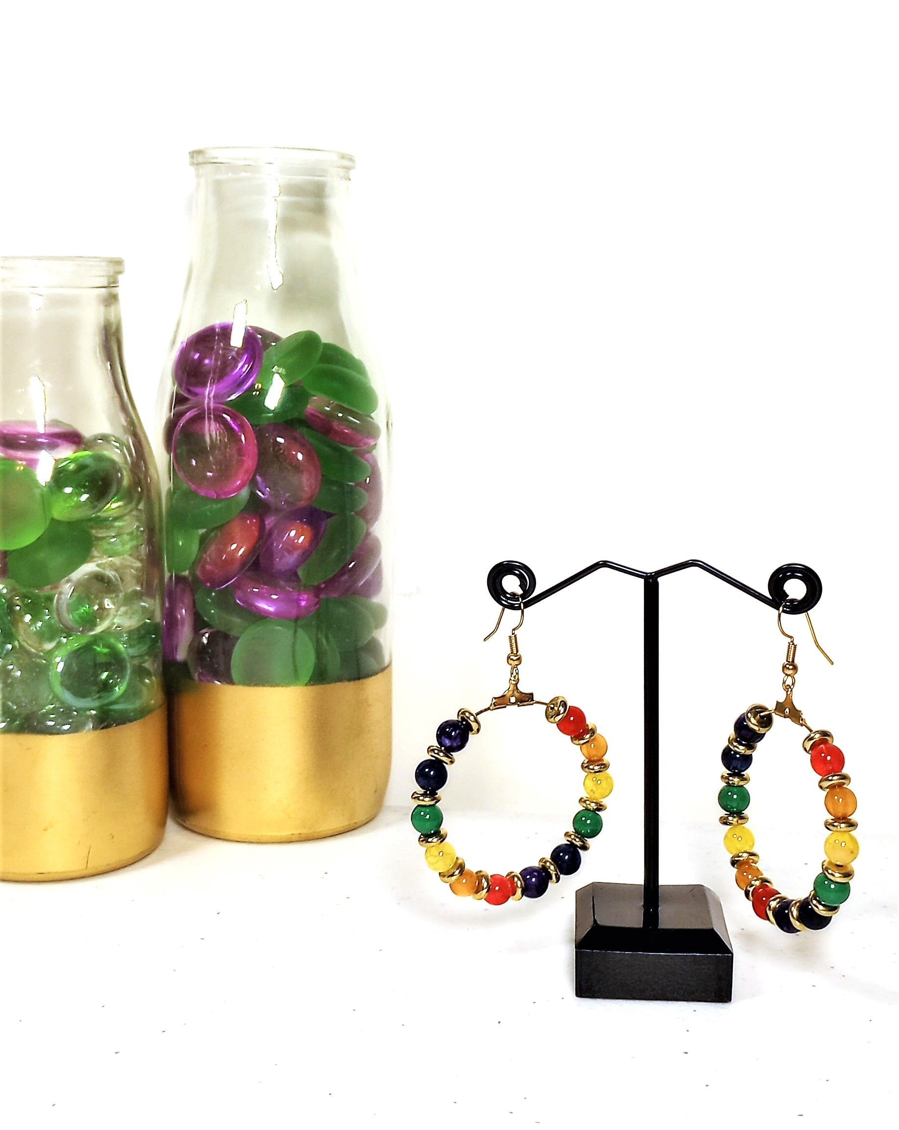 Pride Radiant Round Crystal Earrings
