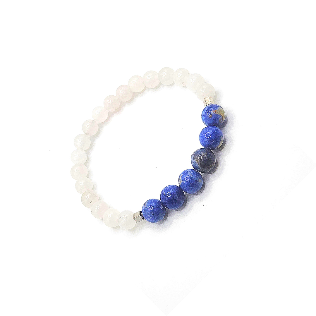 Sociable Sodalite Quartz Crystal Bracelet for Men