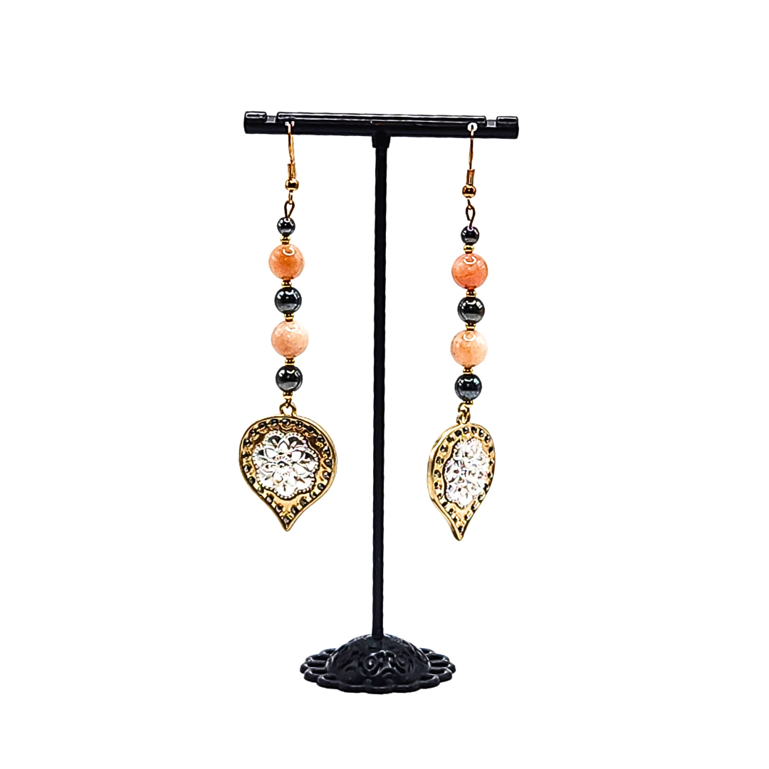 Superb Sunstone Crystal Earrings