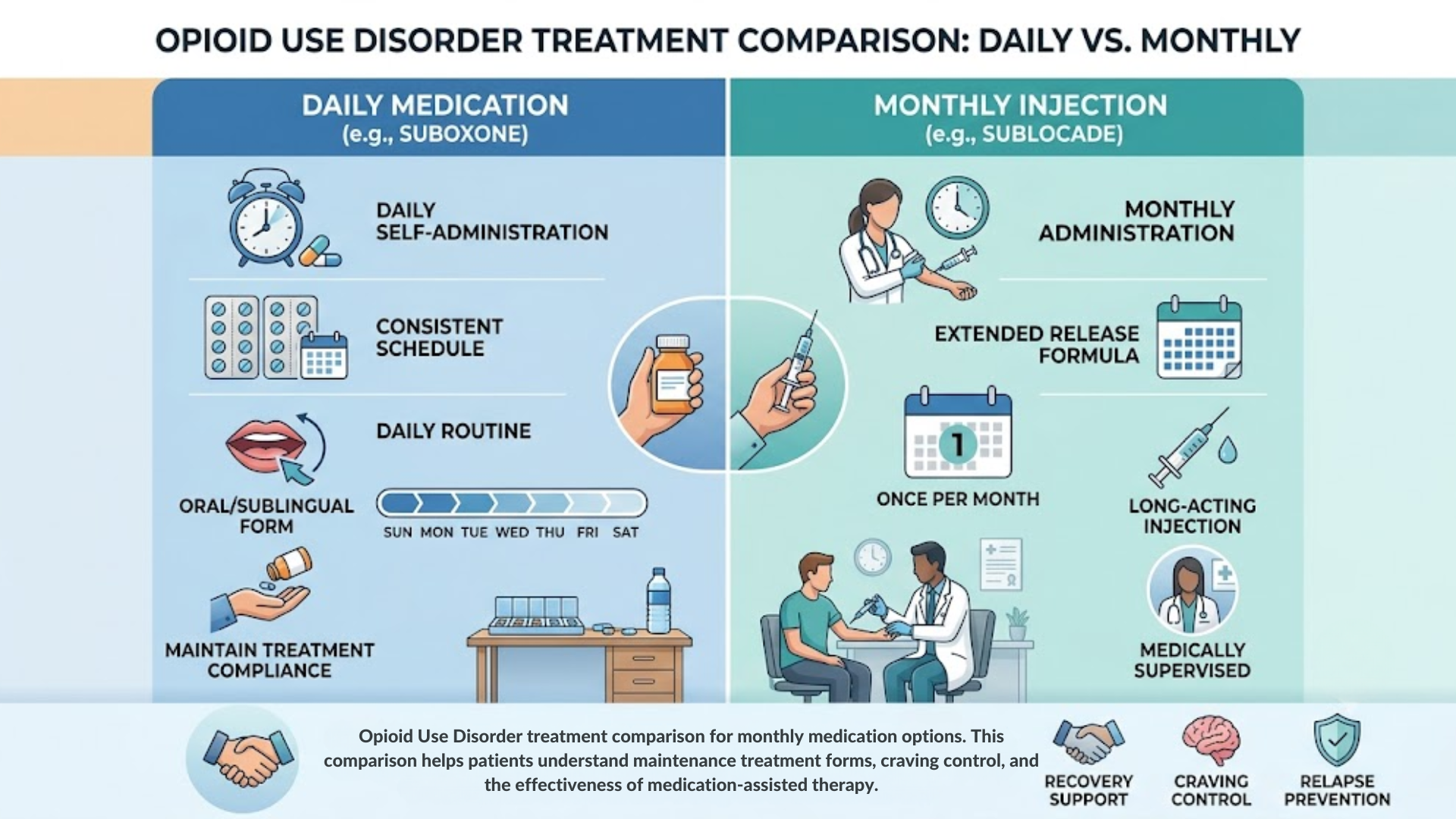 Suboxone vs Sublocade comparison