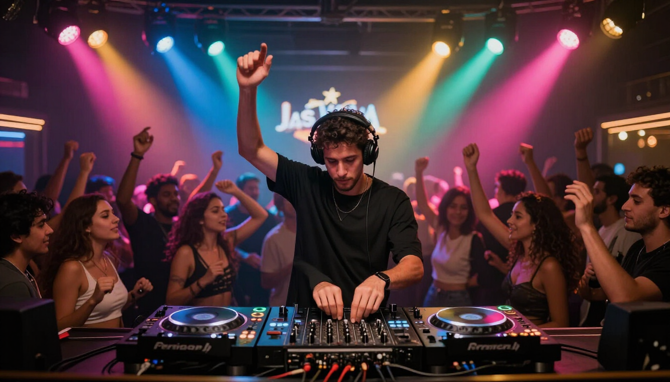AI music compared with human-made music at a live DJ event