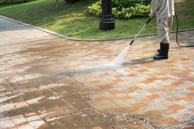 Pavement Being Pressure Cleaned — All Roof Restorations & Solar In Northern Rivers, NSW