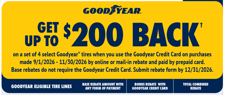 Tire Rebate | Santa Cruz Tire and Auto Care