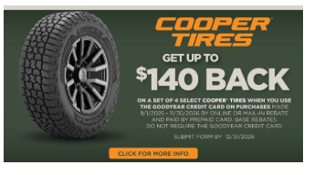 Tire Rebate | Santa Cruz Tire and Auto Care