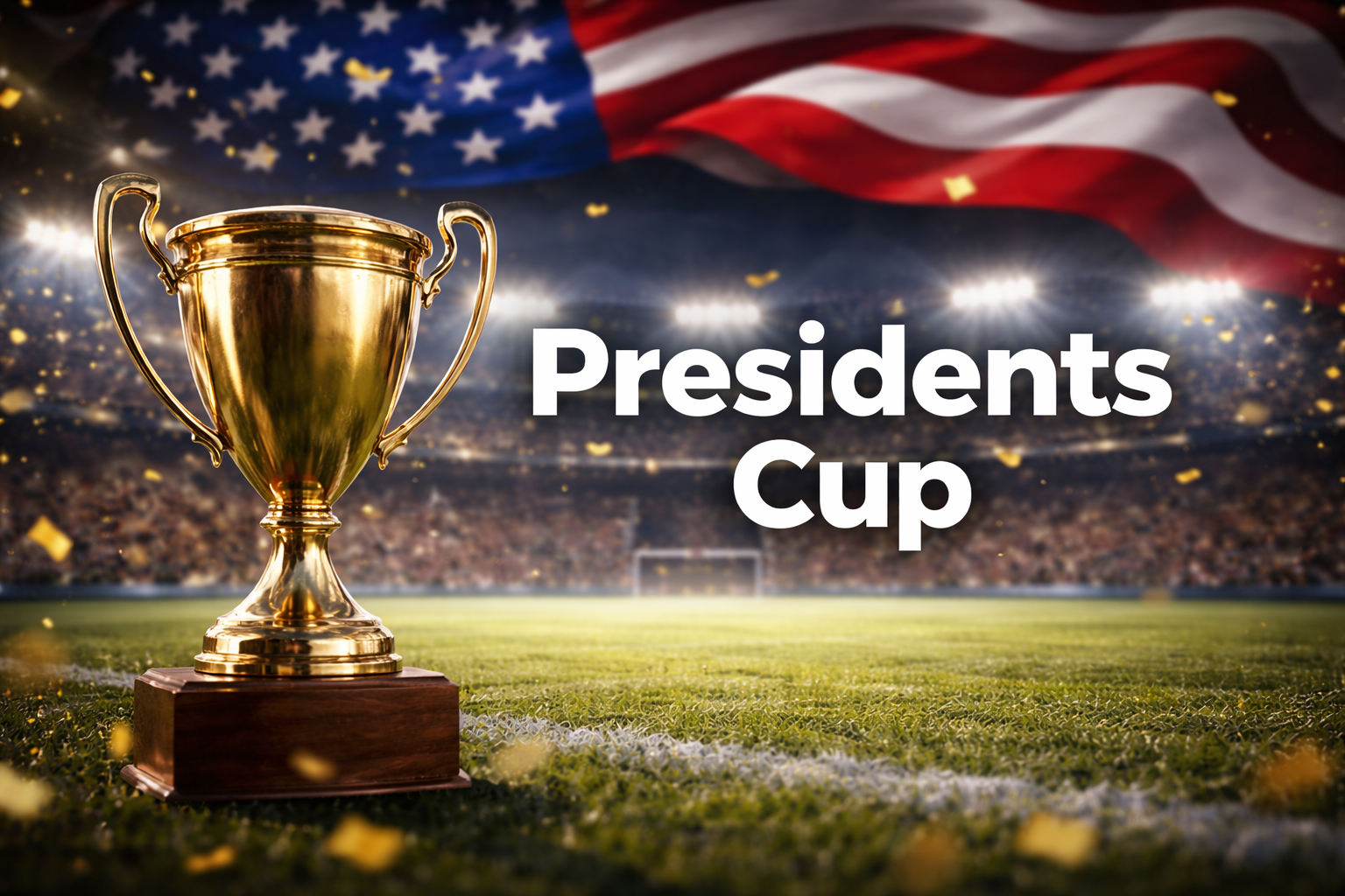 Golden trophy with 