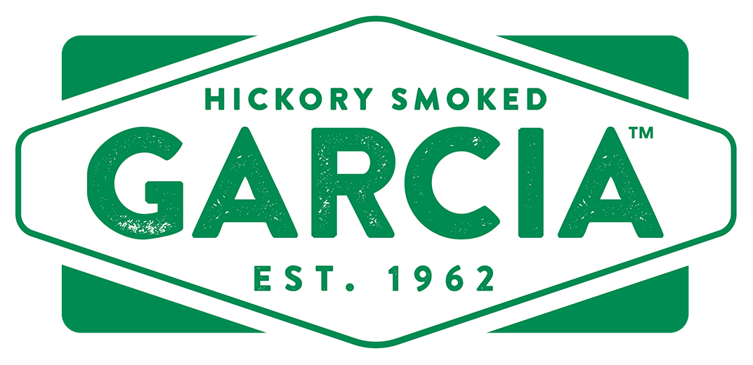 Garcia Hickory Smoked logo in green and white, with “Est. 1962” on a ribbon shape
