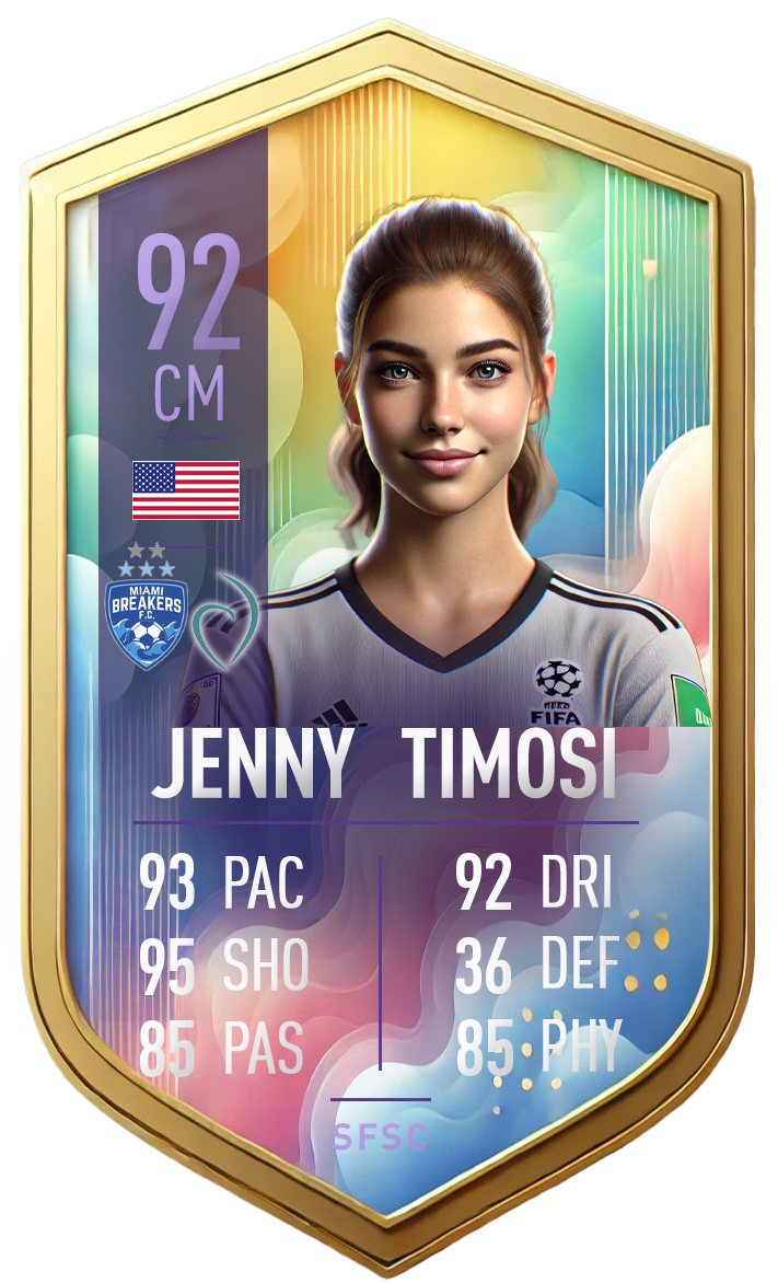 A soccer card featuring