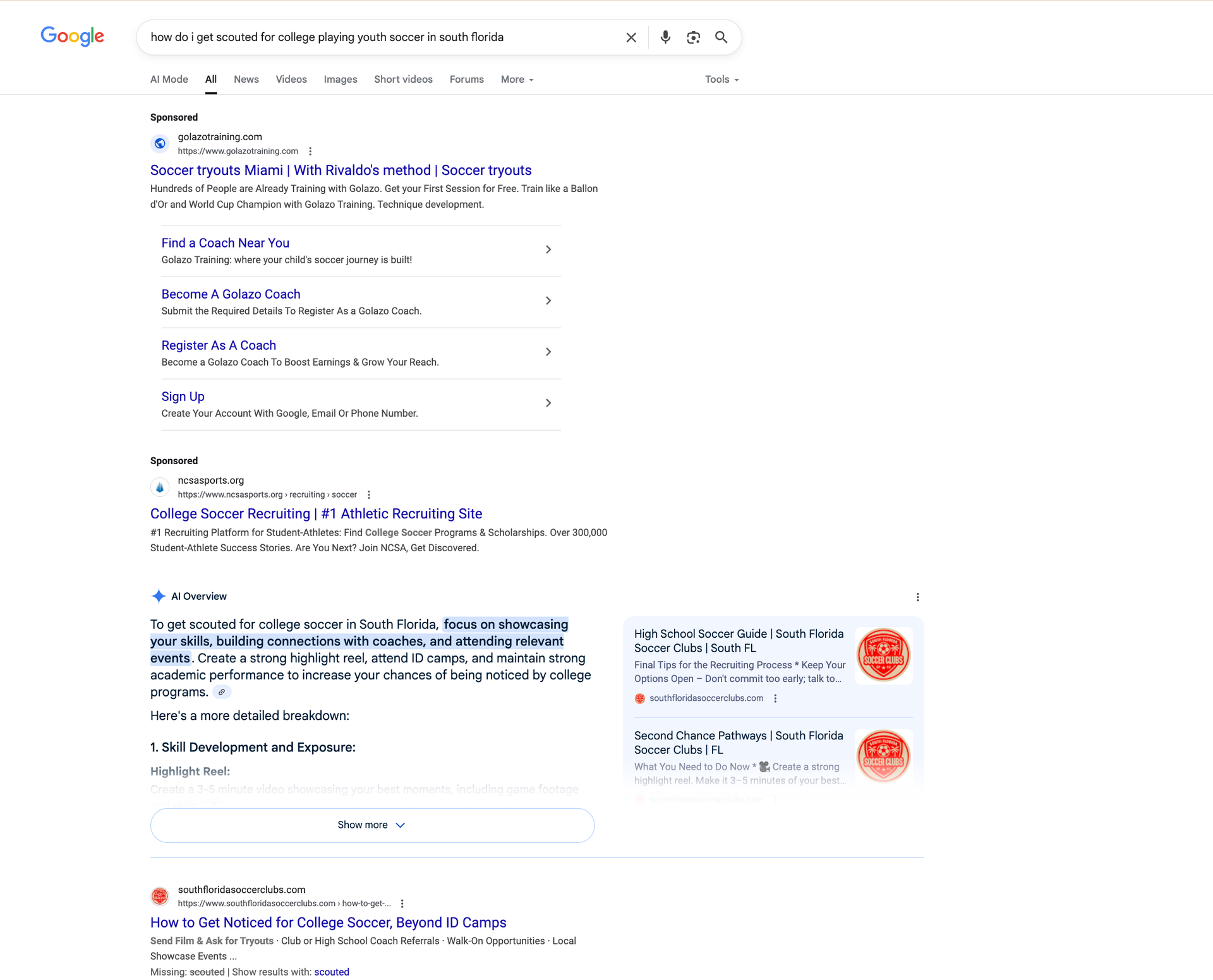 Google search results for 
