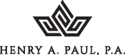 Logo for Henry A. Paul, P.A. featuring a stylized crown design above the text.