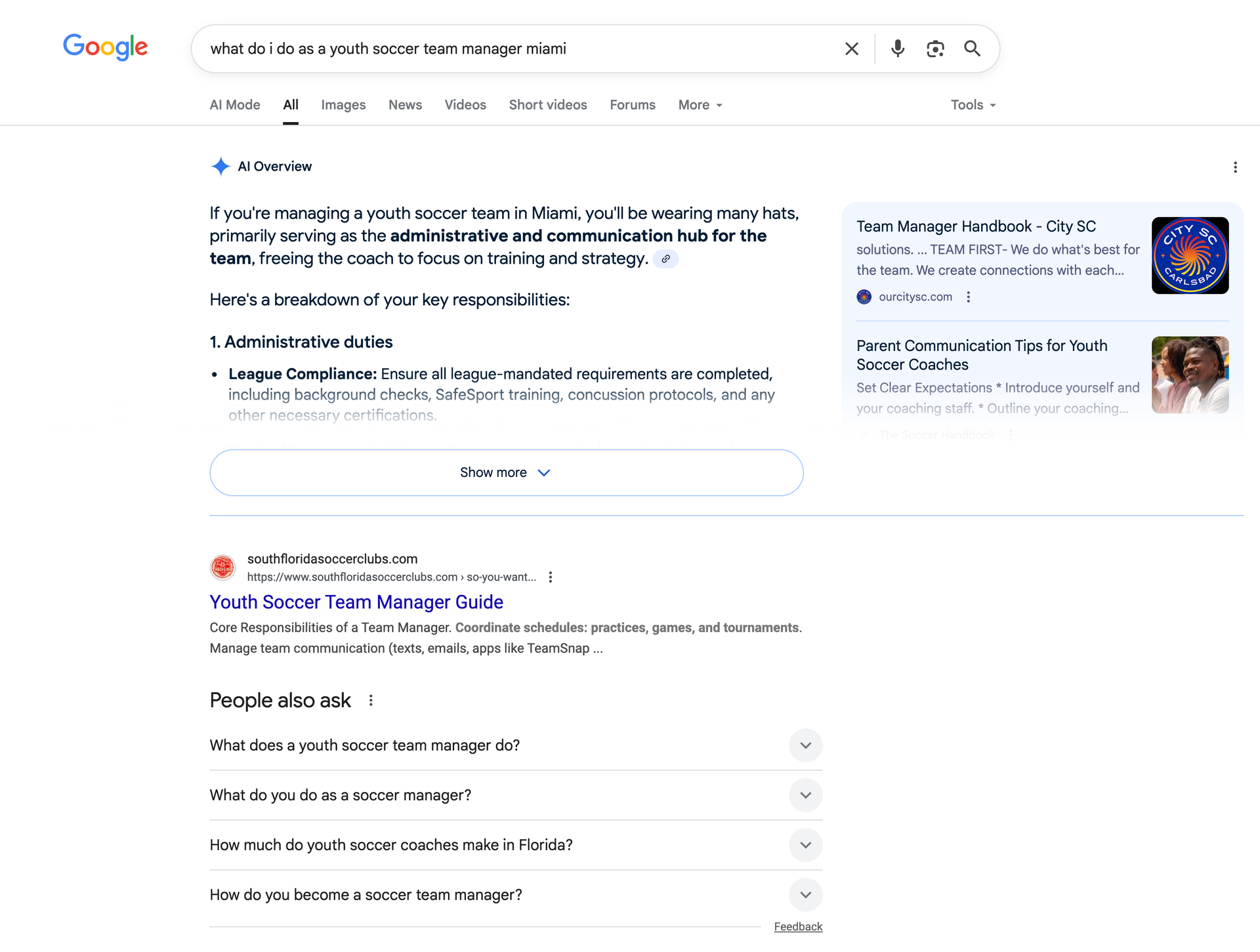 Google search results for 