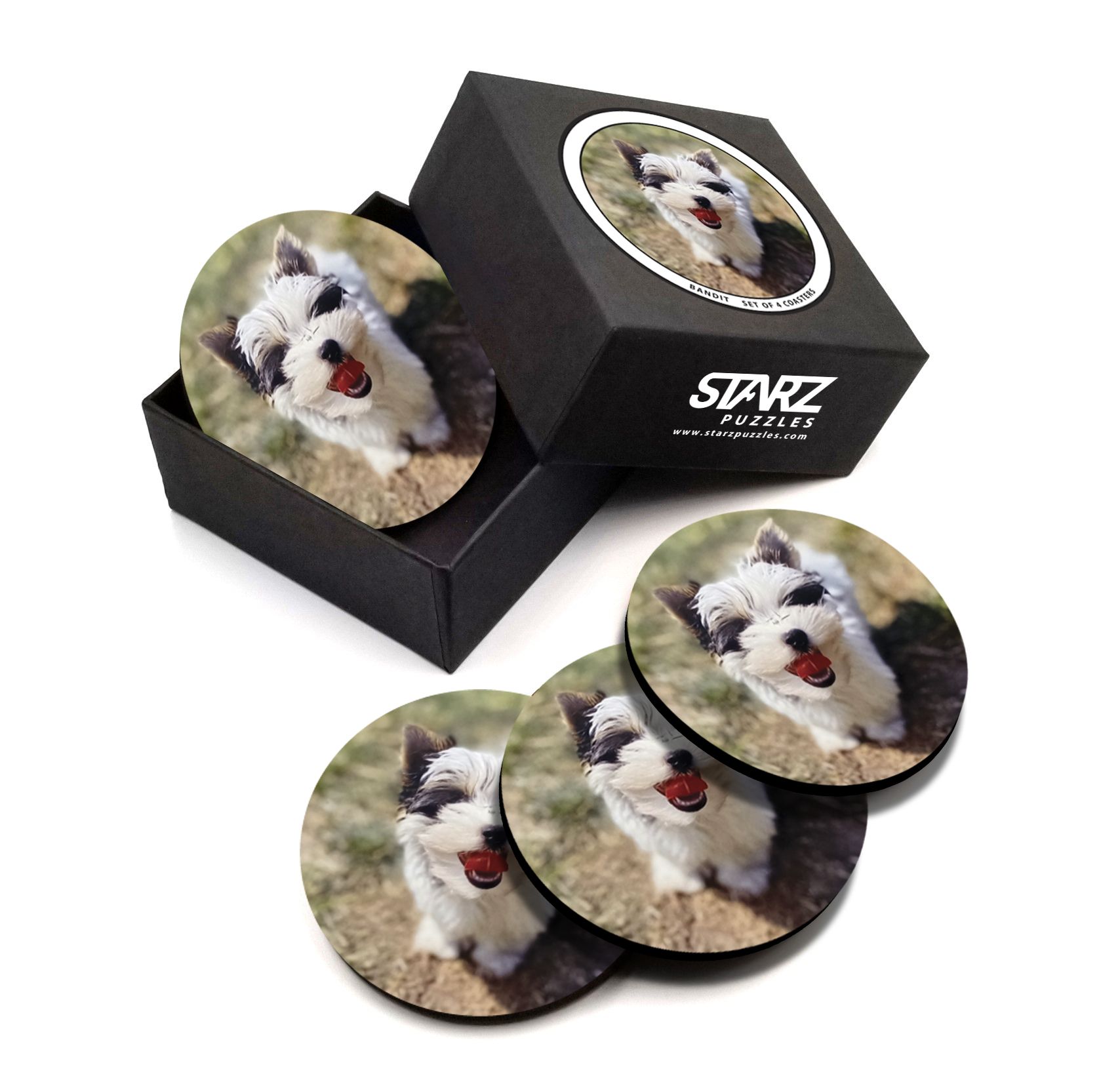 Starz Puzzles Custom Coasters puppy