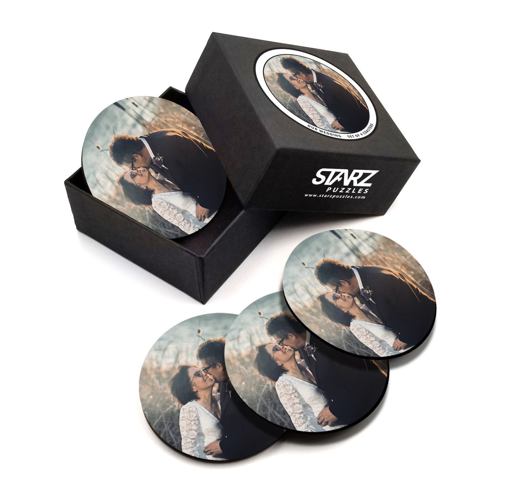 Custom Coaster Set Wedding