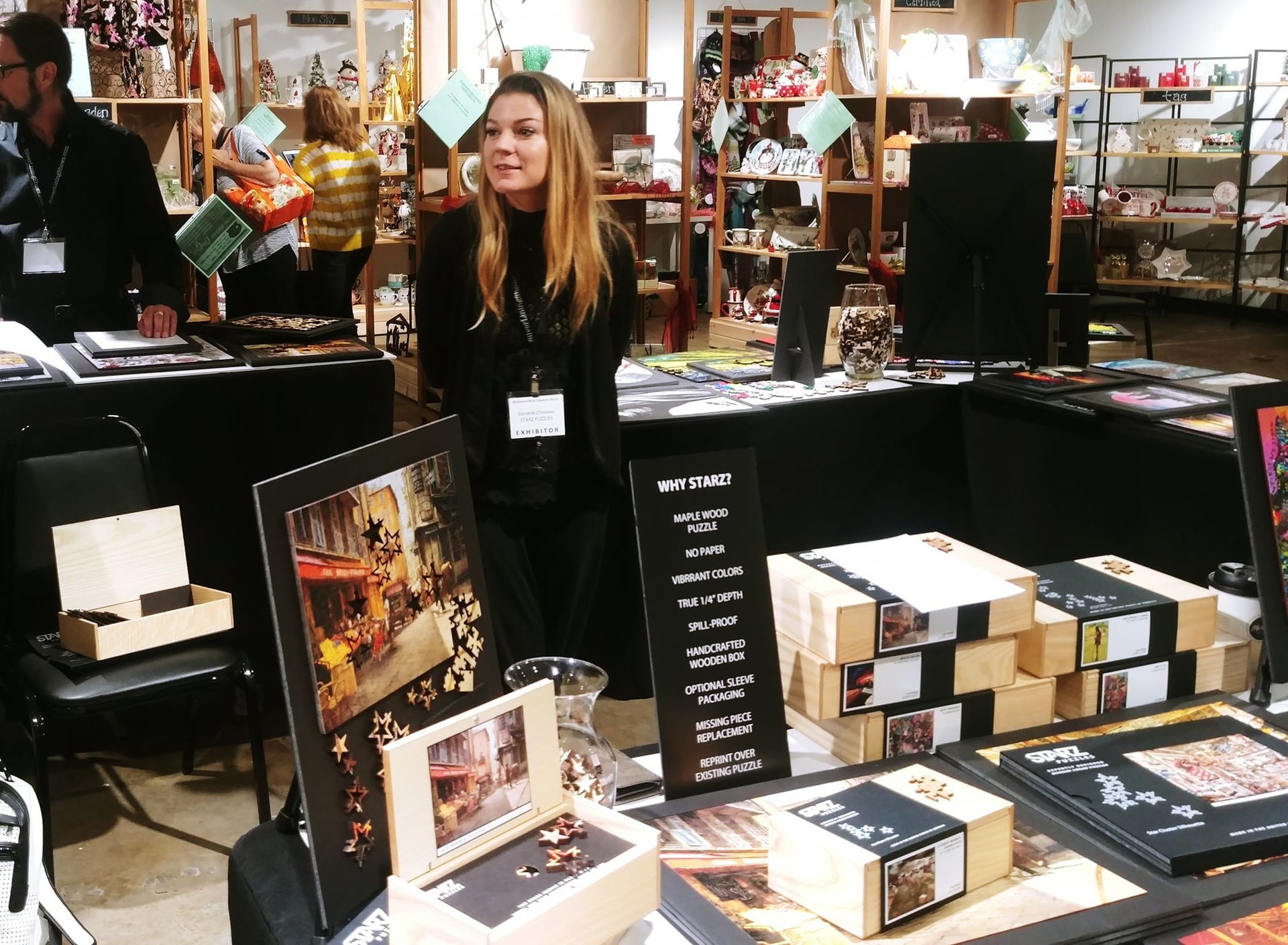 Danielle at the very first showing of Starz Puzzles.