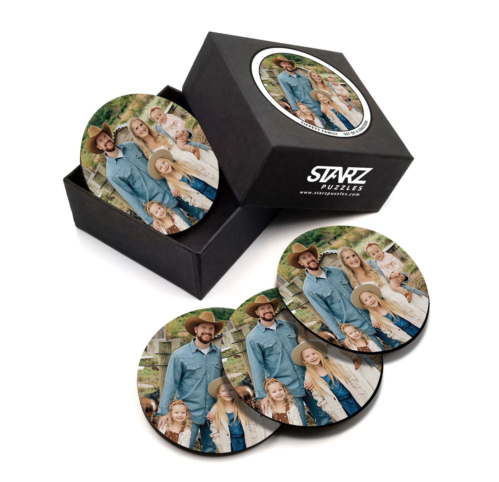 Starz Puzzles Custom Coasters Family