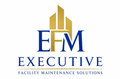 EFM Executive logo with gold building icon and blue text, &ldquo;Facility Maintenance Solutions&rdquo;