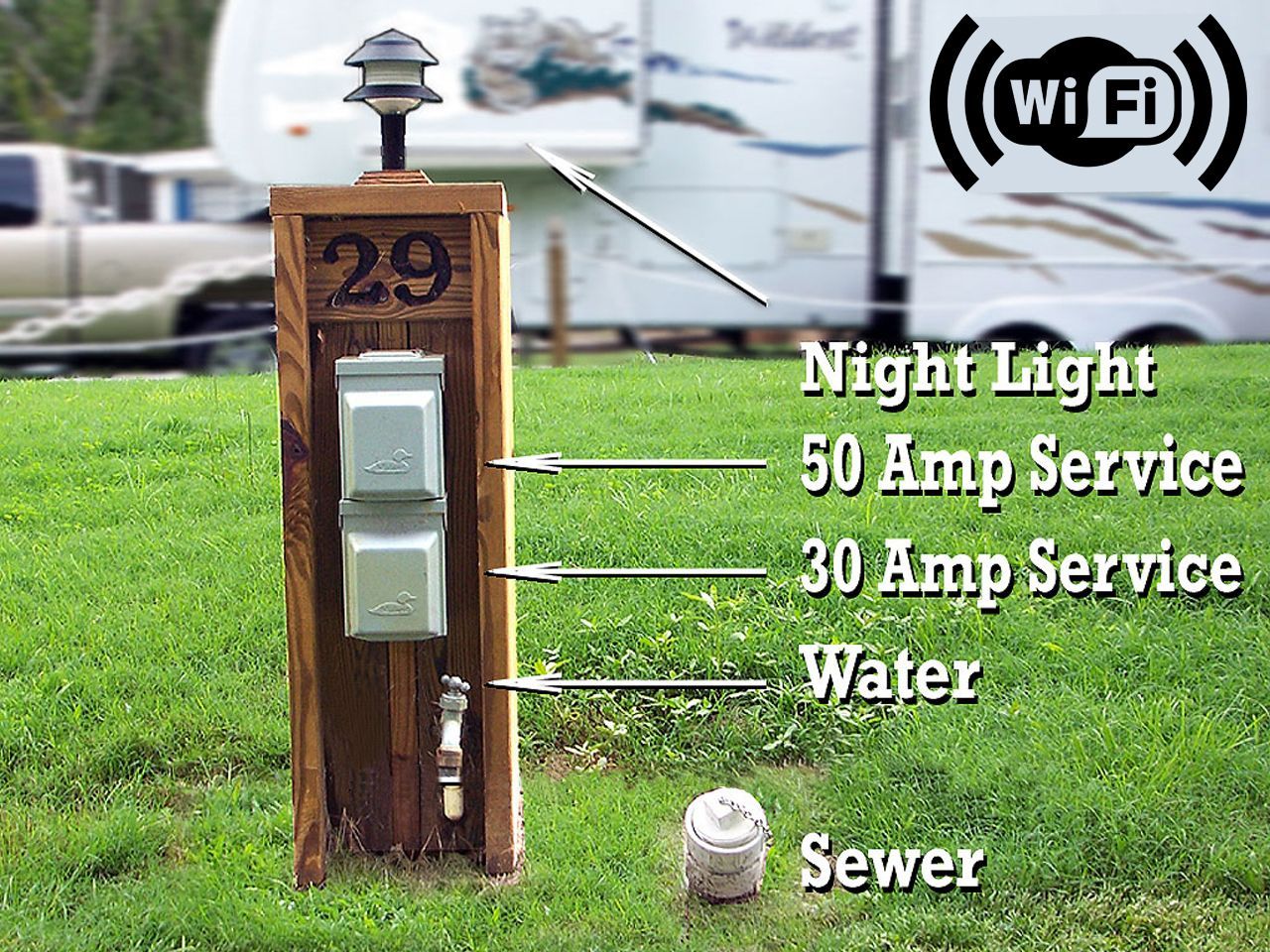 a wooden pole with the number 29 on it