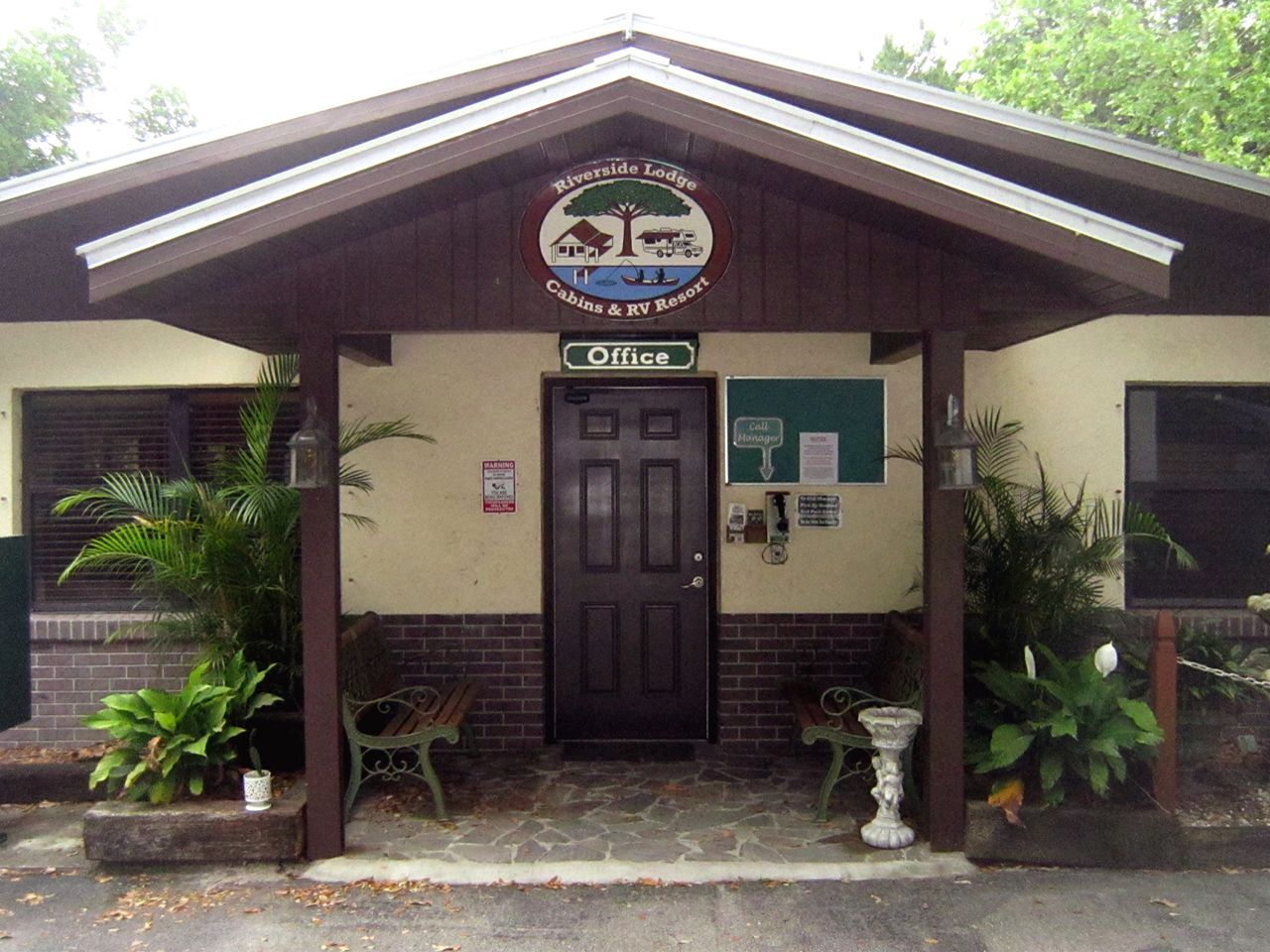 a building with a sign that says ' office ' on it
