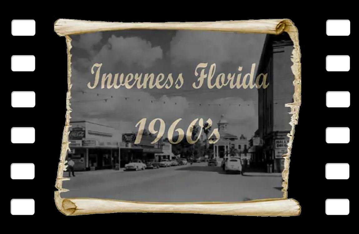 a black and white photo of inverness florida in the 1960s