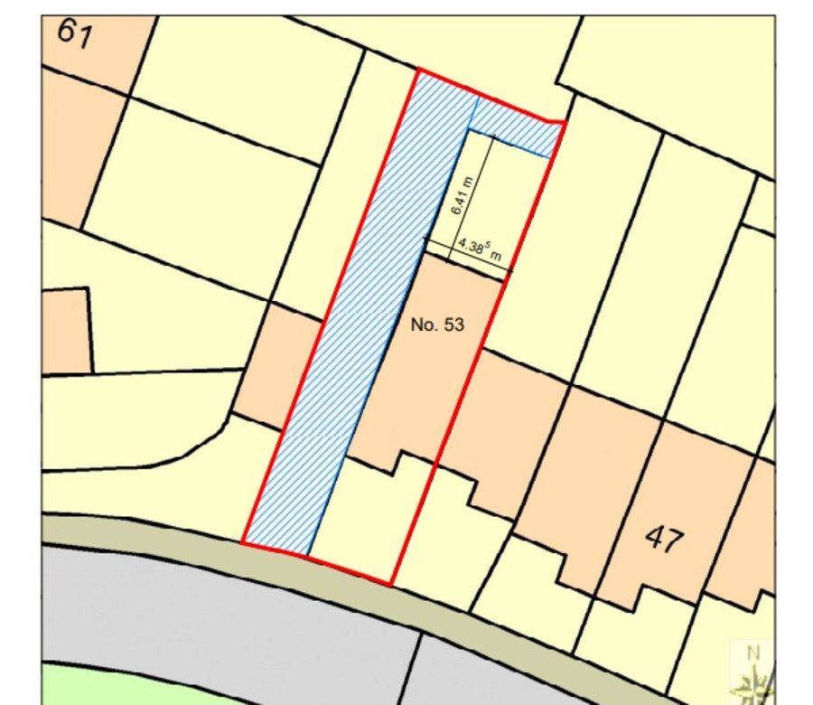 Example boundary plan prepared for HM Land Registry