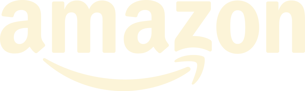 The amazon logo is yellow and has a smile on it.