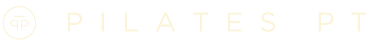 The word pilates is written on a white background.