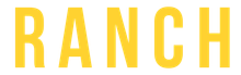 The word ranch is written in yellow letters on a white background.
