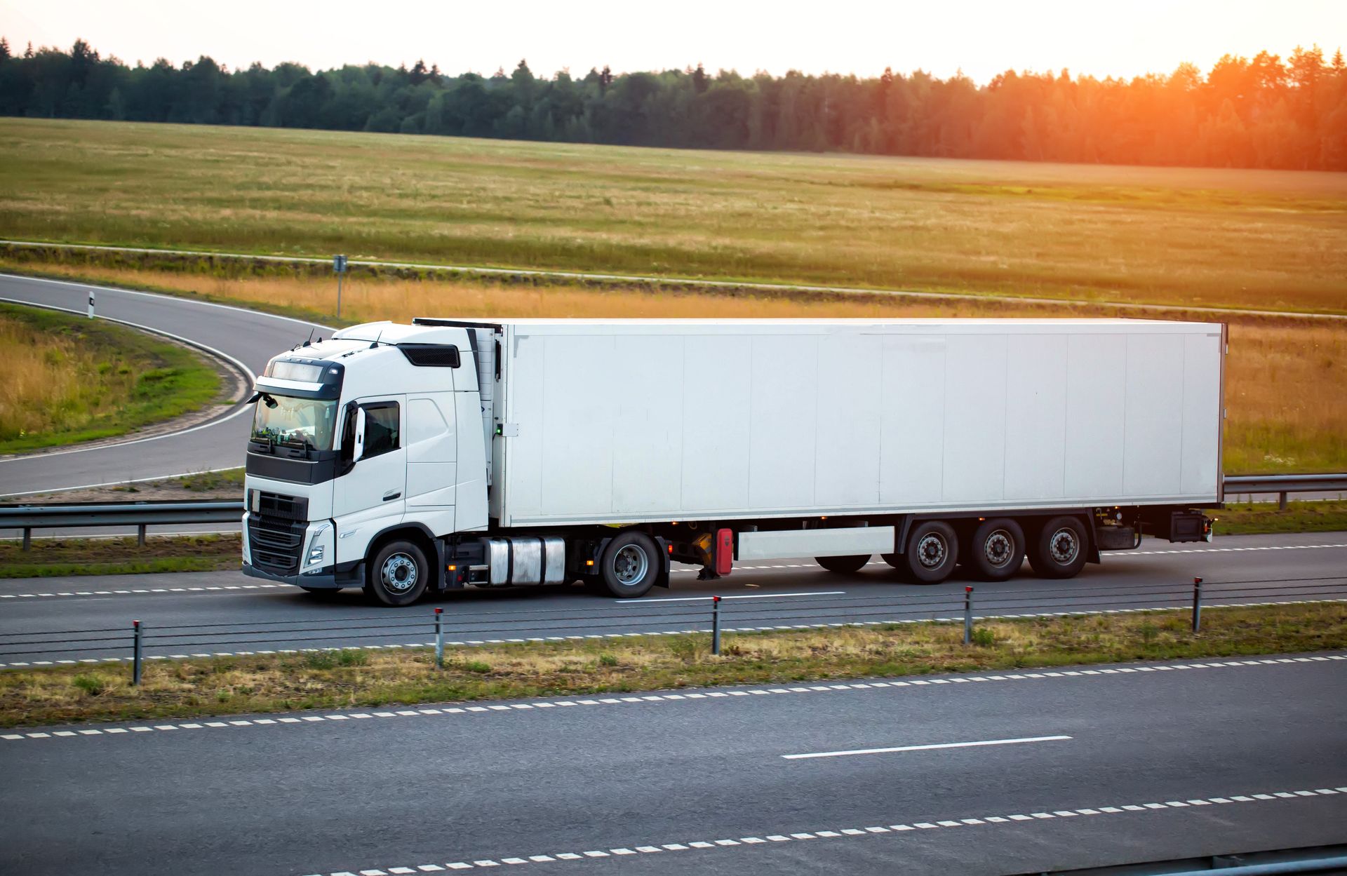 A refrigerated truck.