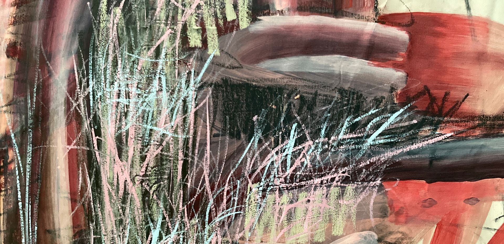 detail of mark-making by Lala Drona