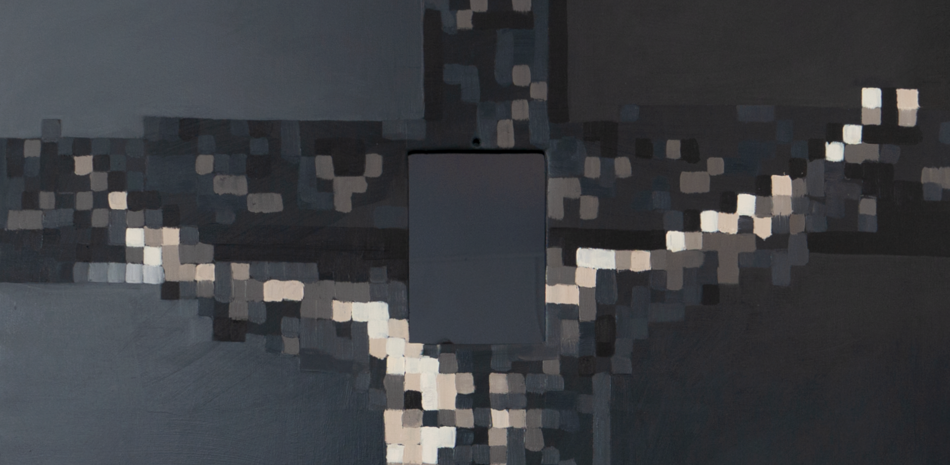 Virtual Reverence by Lala Drona video integrated painting black screen