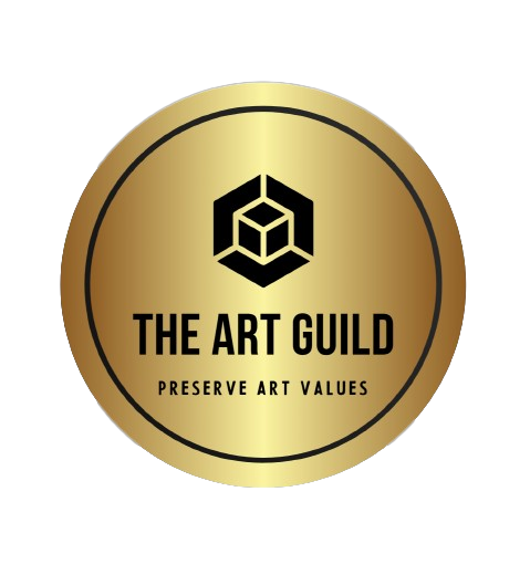 The Art Guild logo in Lala Drona's dystopian universe