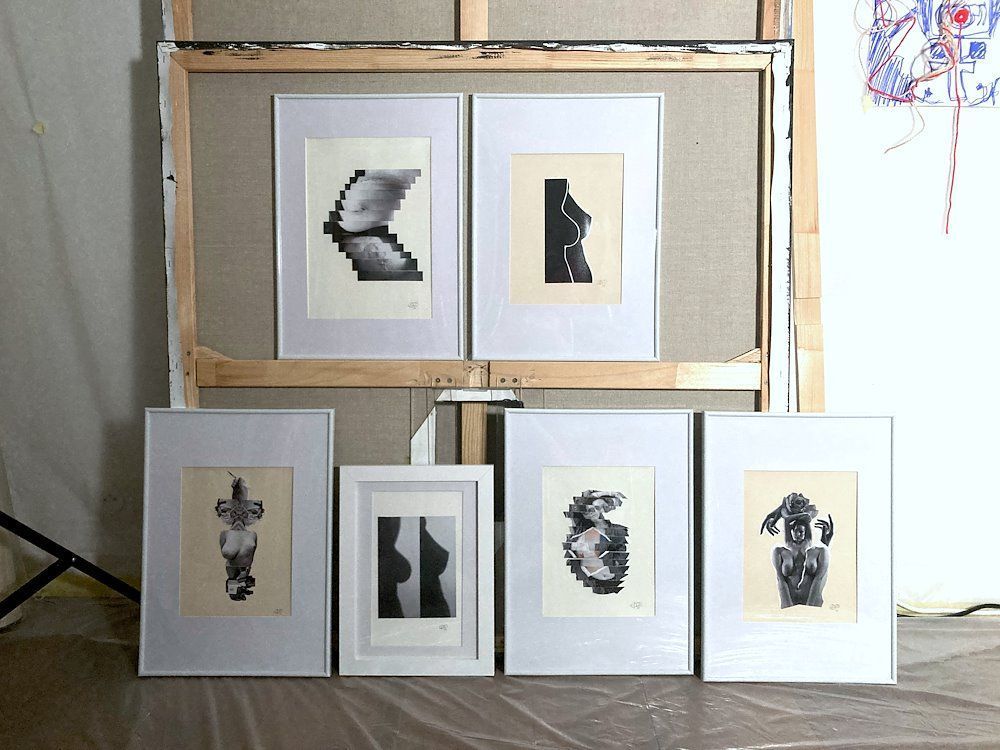 Collection of photocollage inspired by reconstructive surgery by Lala Drona