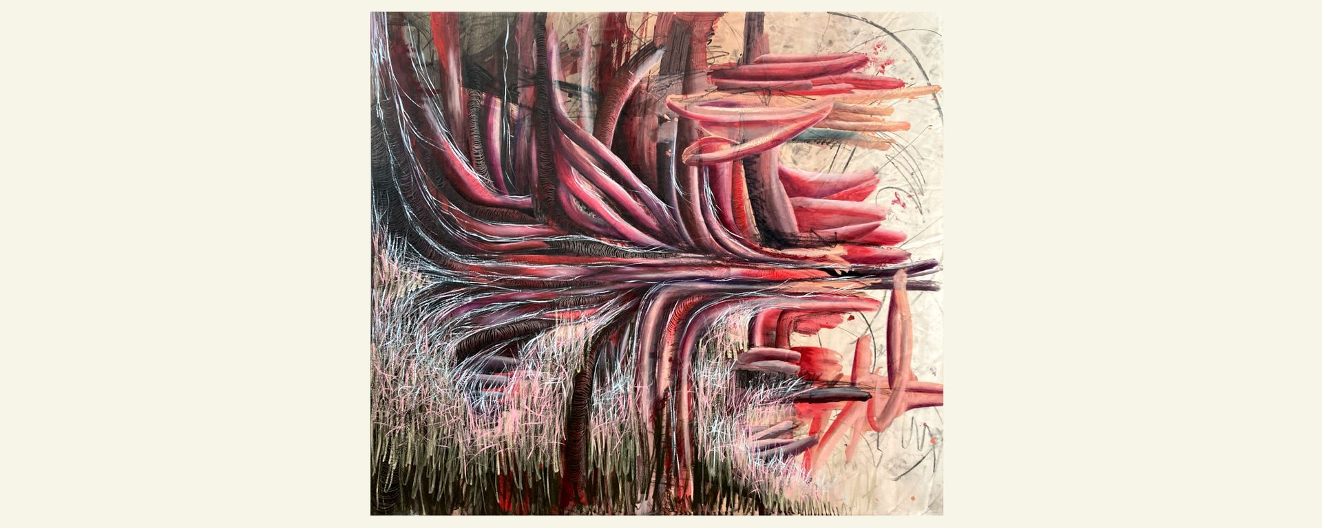 Fantasy dystopian abstract painting Lala Drona