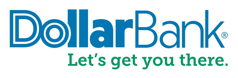 DollarBank logo with blue text and tagline: