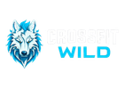 Blue wolf logo with the words &ldquo;CrossFit WILD&rdquo; on a white background