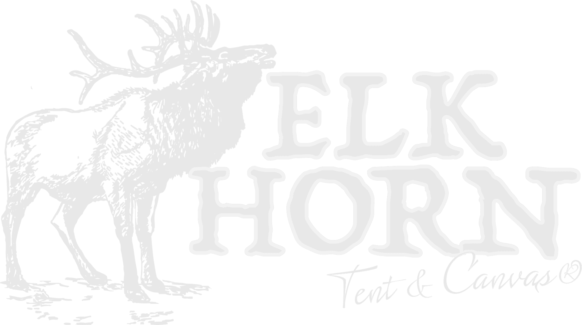 Elk Horn Tent & Canvas logo: elk illustration with