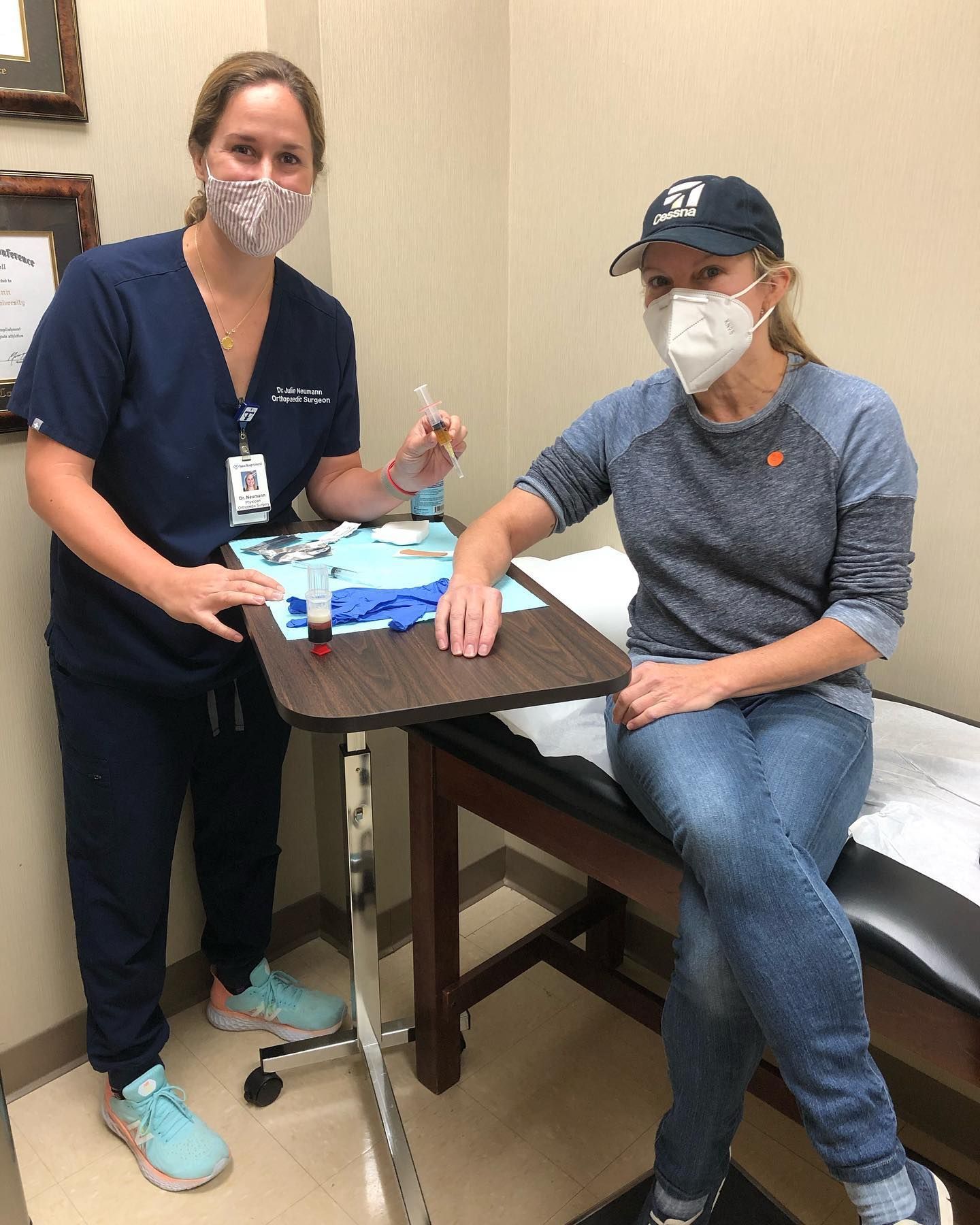Dr. Julie Neumann with Patient