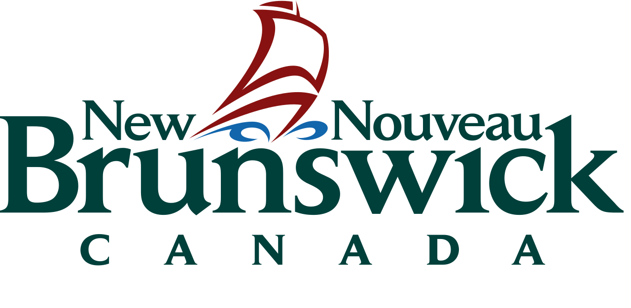 A logo for new nouveau brunswick canada with a boat on it