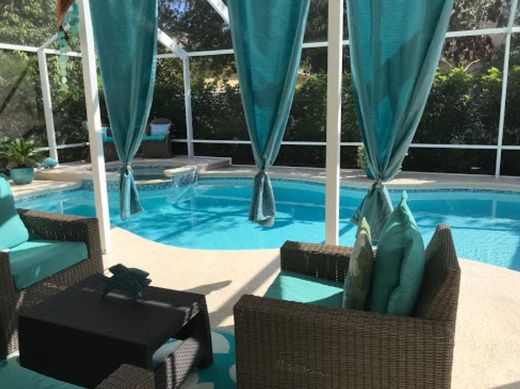 swimming pool at backyard