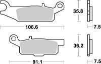 Remblokken Grizzly 700 07-11 voor Rechts